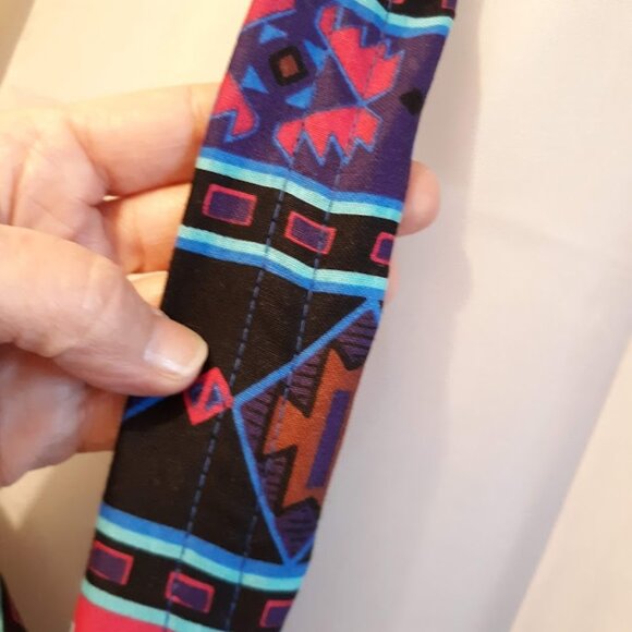 New Southwestern Cowgirl Crossbody Bag Sling Purse Pink Blue Sarape Stripe Aztec - Picture 8 of 8